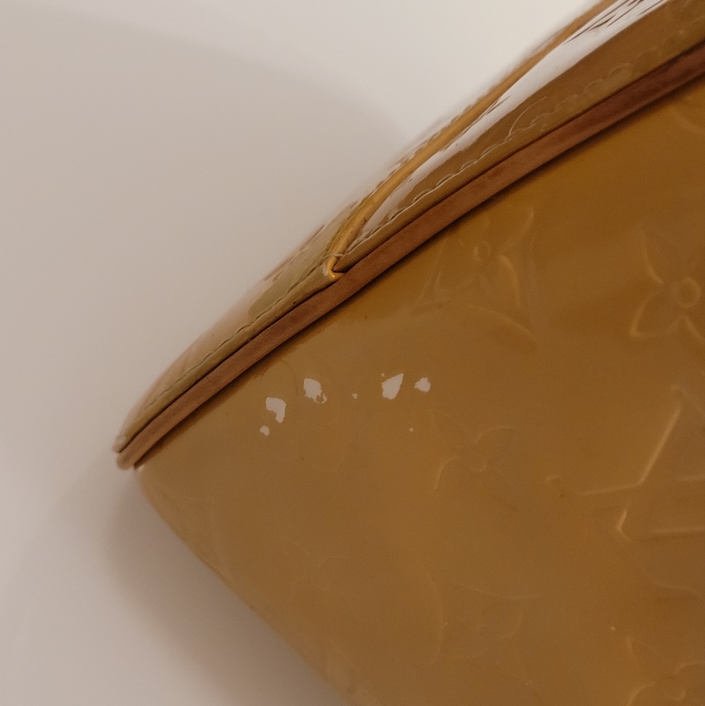 Louis Vuitton Monogram Vernis Yellow Bowling Style Handbag See Pics - Picture 14 of 16
